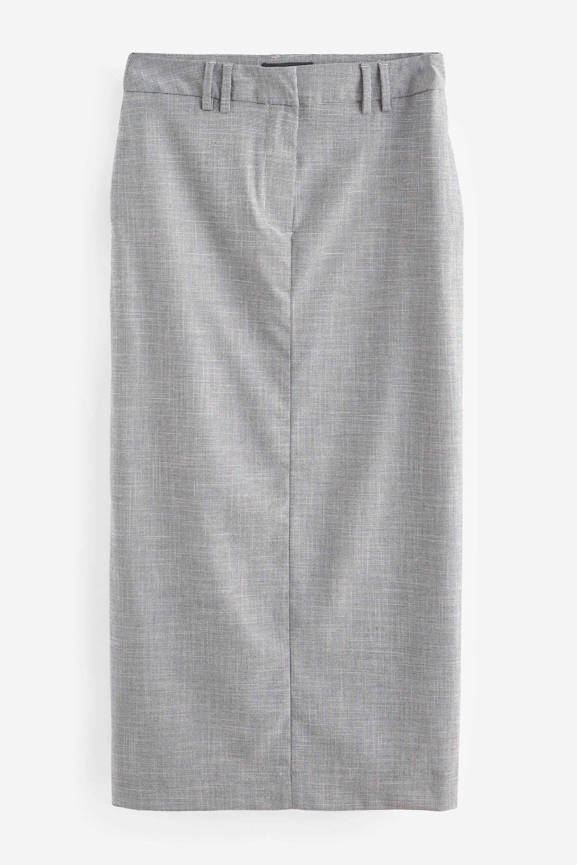 Black/White Tailored Check Column Skirt - Image 6 of 7