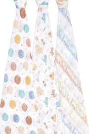 White Disney Baby Winnie In The Woods Large Cotton Muslin Blankets 3 Pack - Image 2 of 6