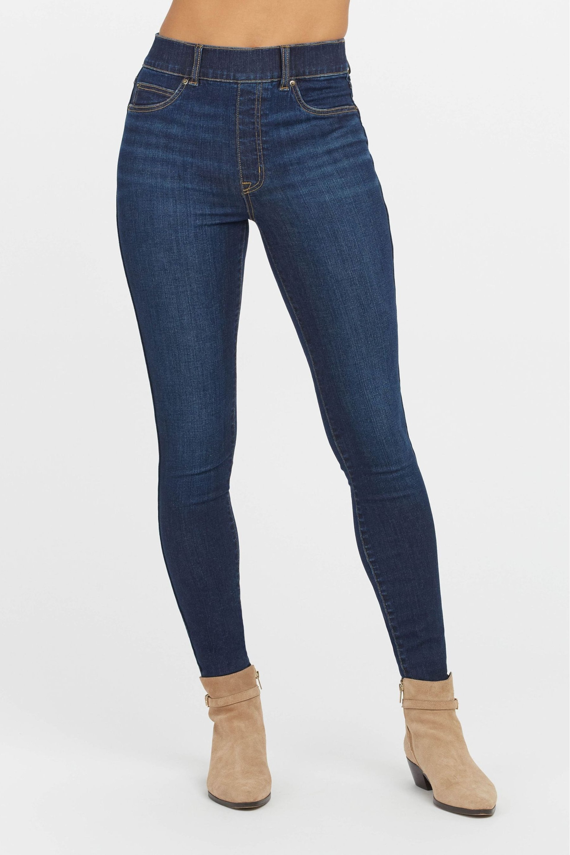 SPANX® Blue Clean Denim Ankle Skinny Jeans - Image 1 of 4