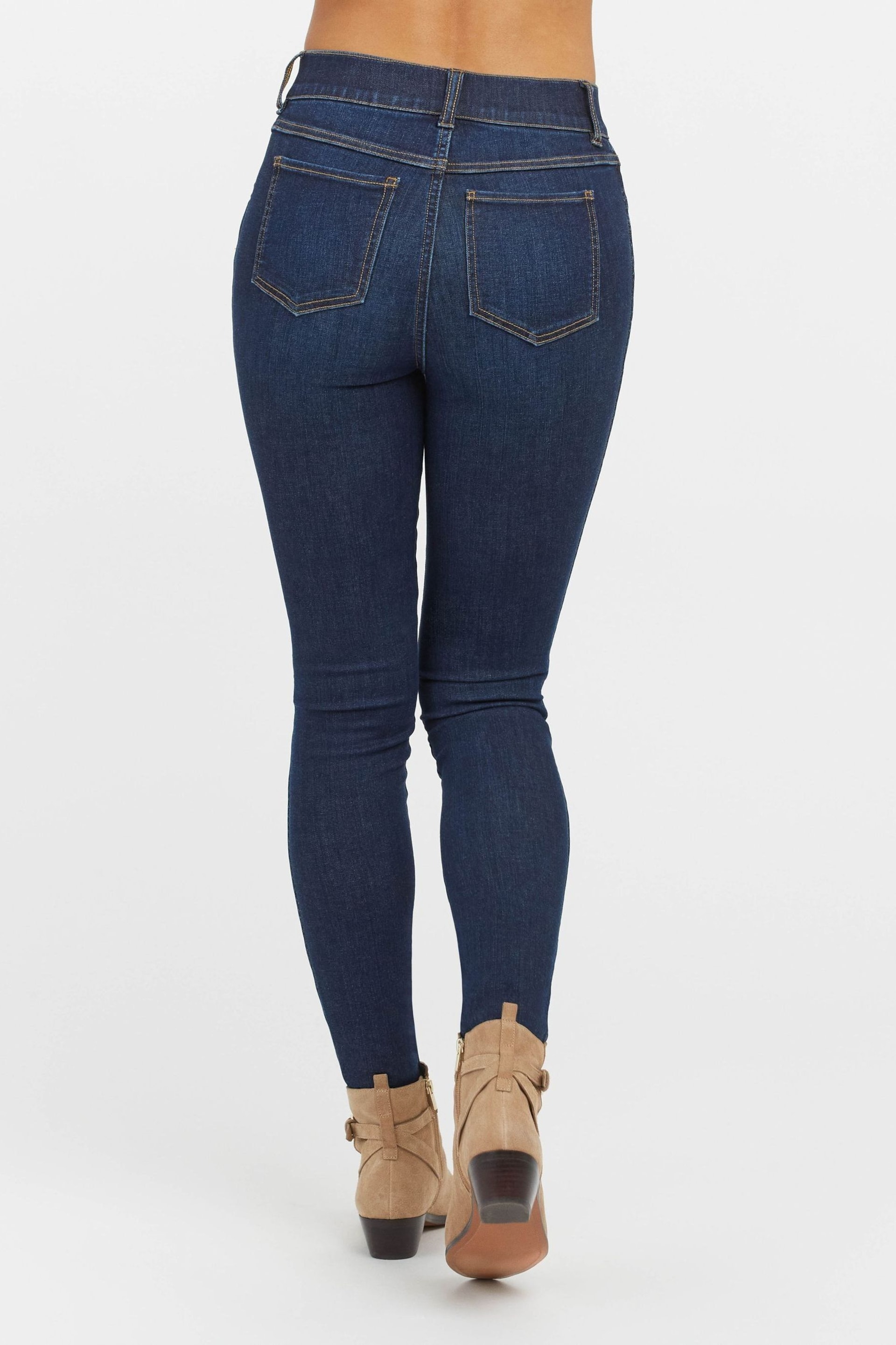 SPANX® Blue Clean Denim Ankle Skinny Jeans - Image 3 of 4