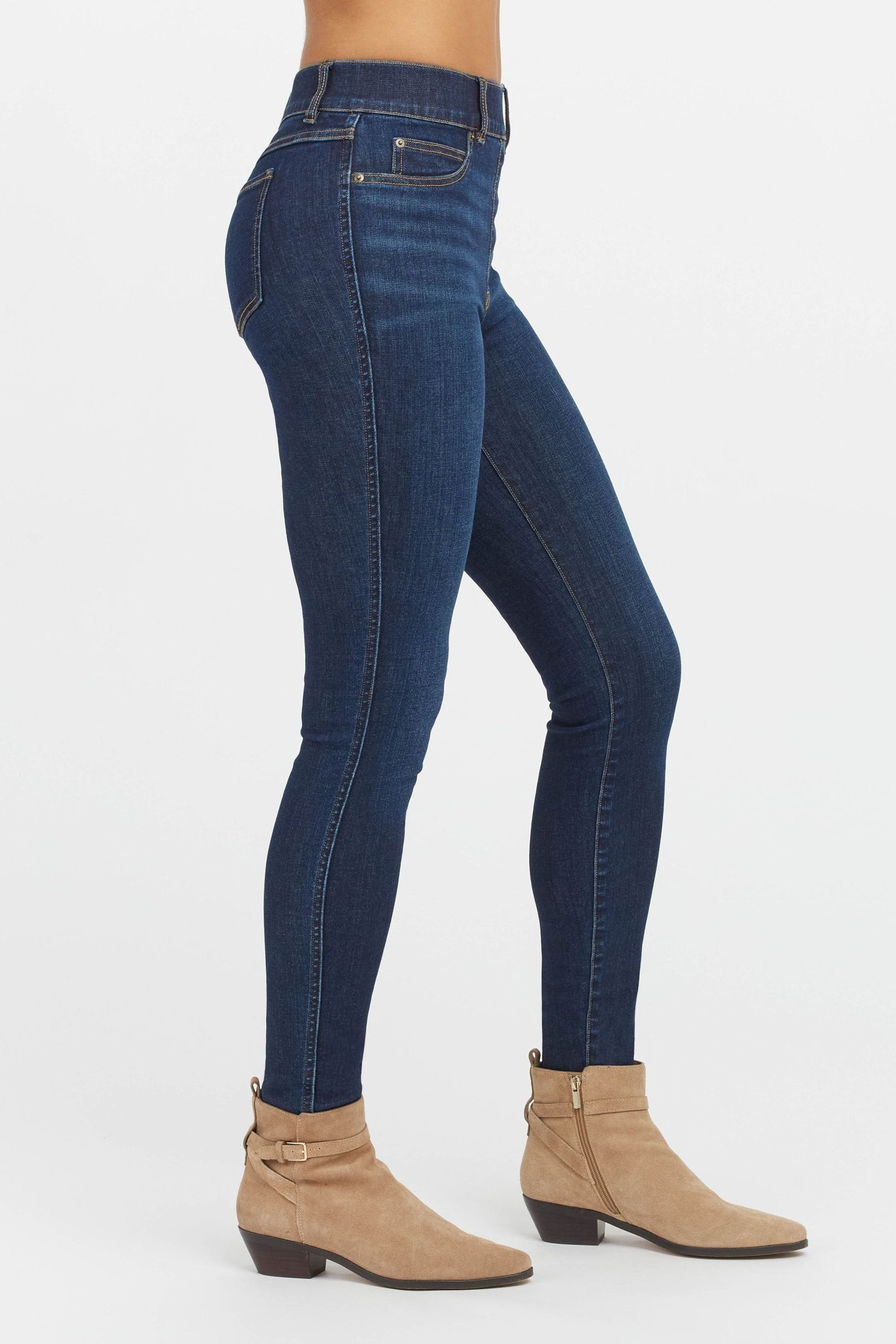 SPANX® Blue Clean Denim Ankle Skinny Jeans - Image 4 of 4
