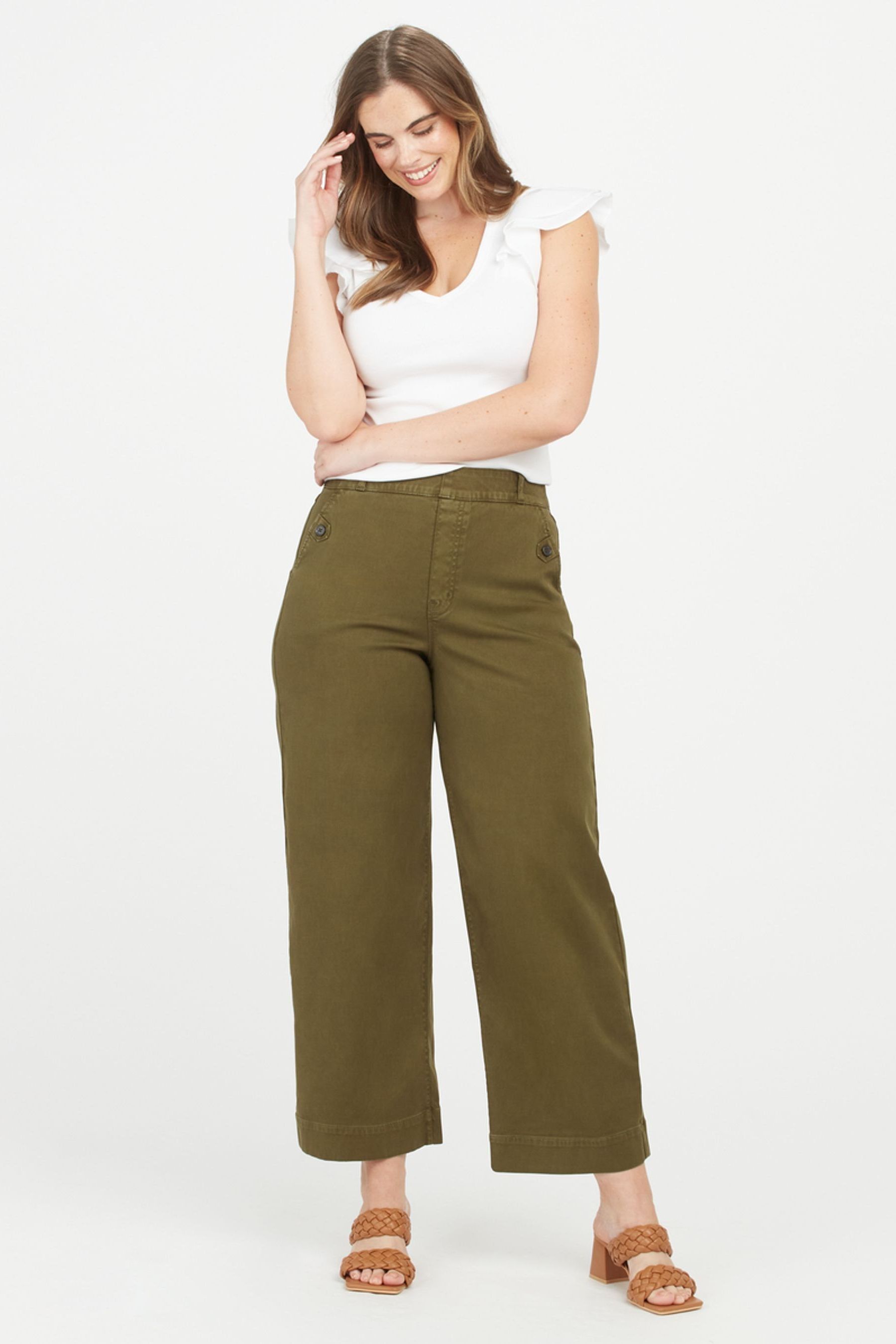 Next wide leg cropped trousers top