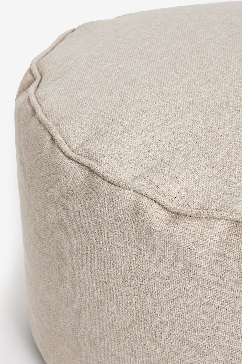 Natural Tweedy Blend Pouffe - Image 4 of 4