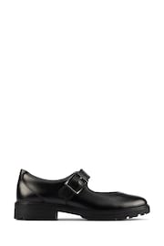 Clarks Black Multi Fit Leather Buckle Shoes - Image 3 of 9