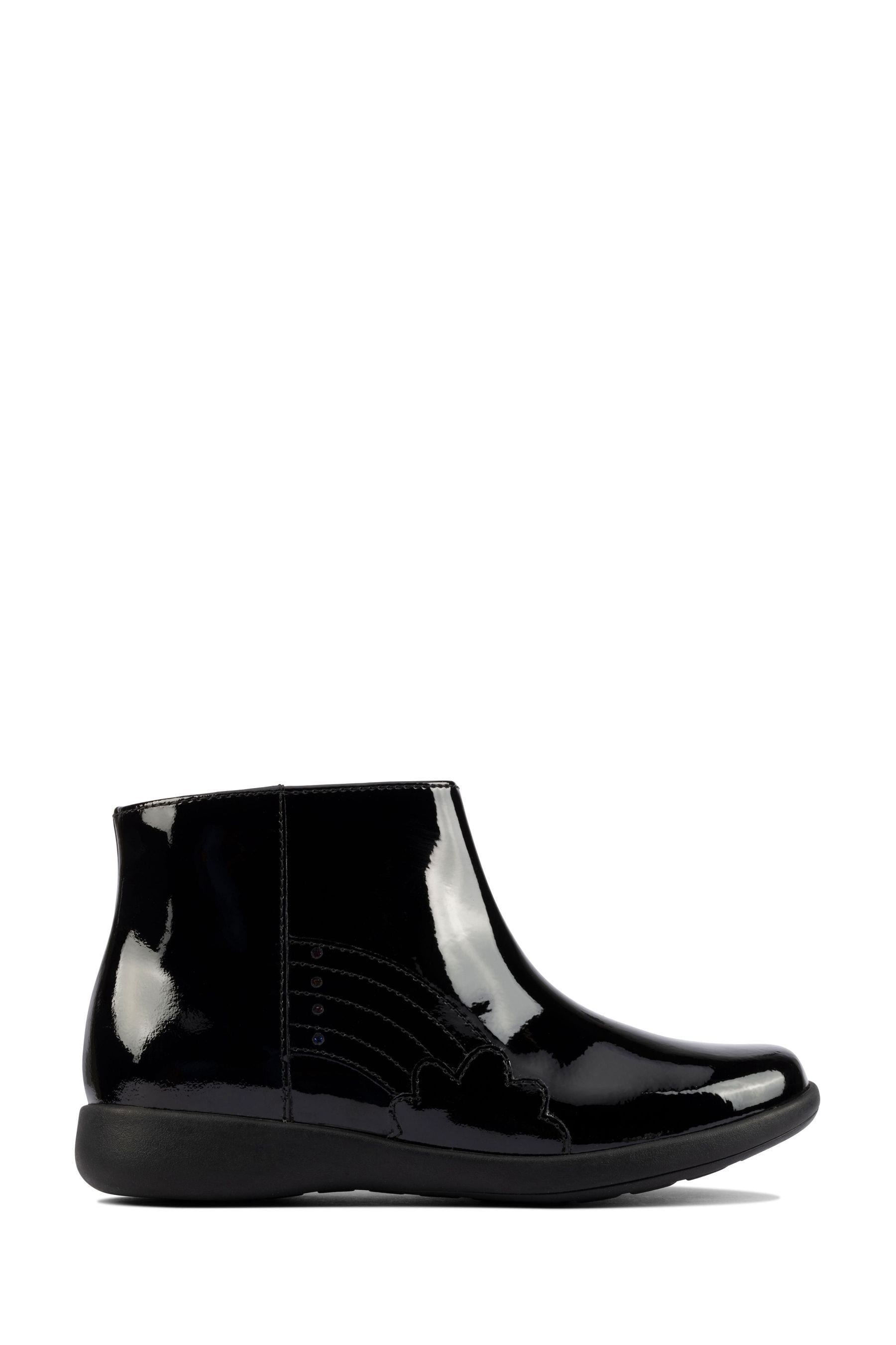 Buy Clarks Black Patent Rainbow Detail Boots from Next Luxembourg