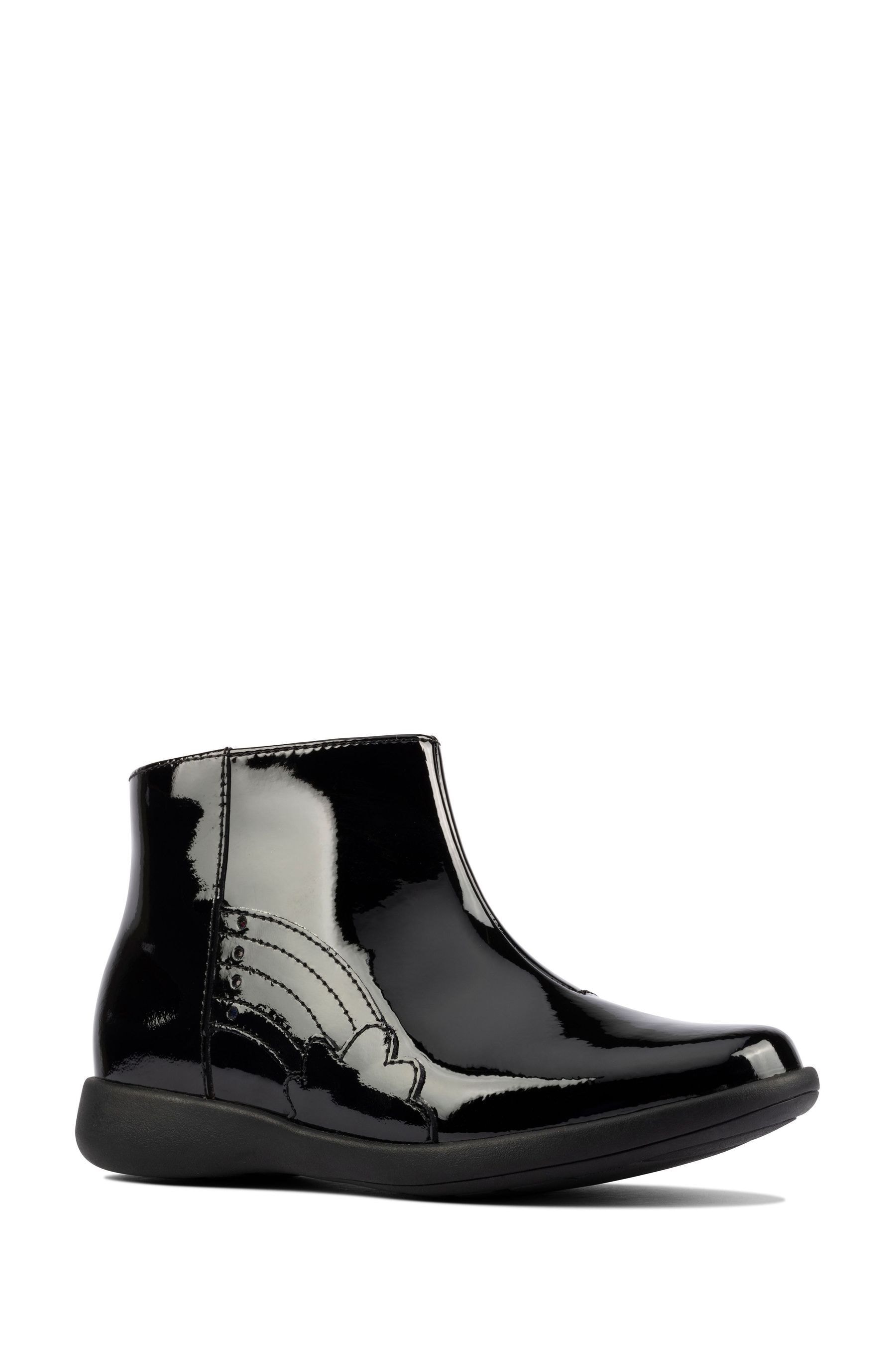 Buy Clarks Black Patent Rainbow Detail Boots from Next Luxembourg