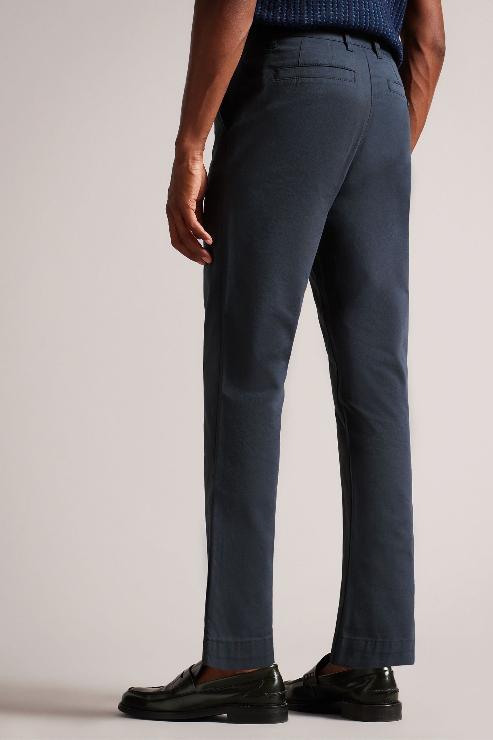 Ted Baker Blue Genbee Casual Relaxed Chinos - Image 2 of 6