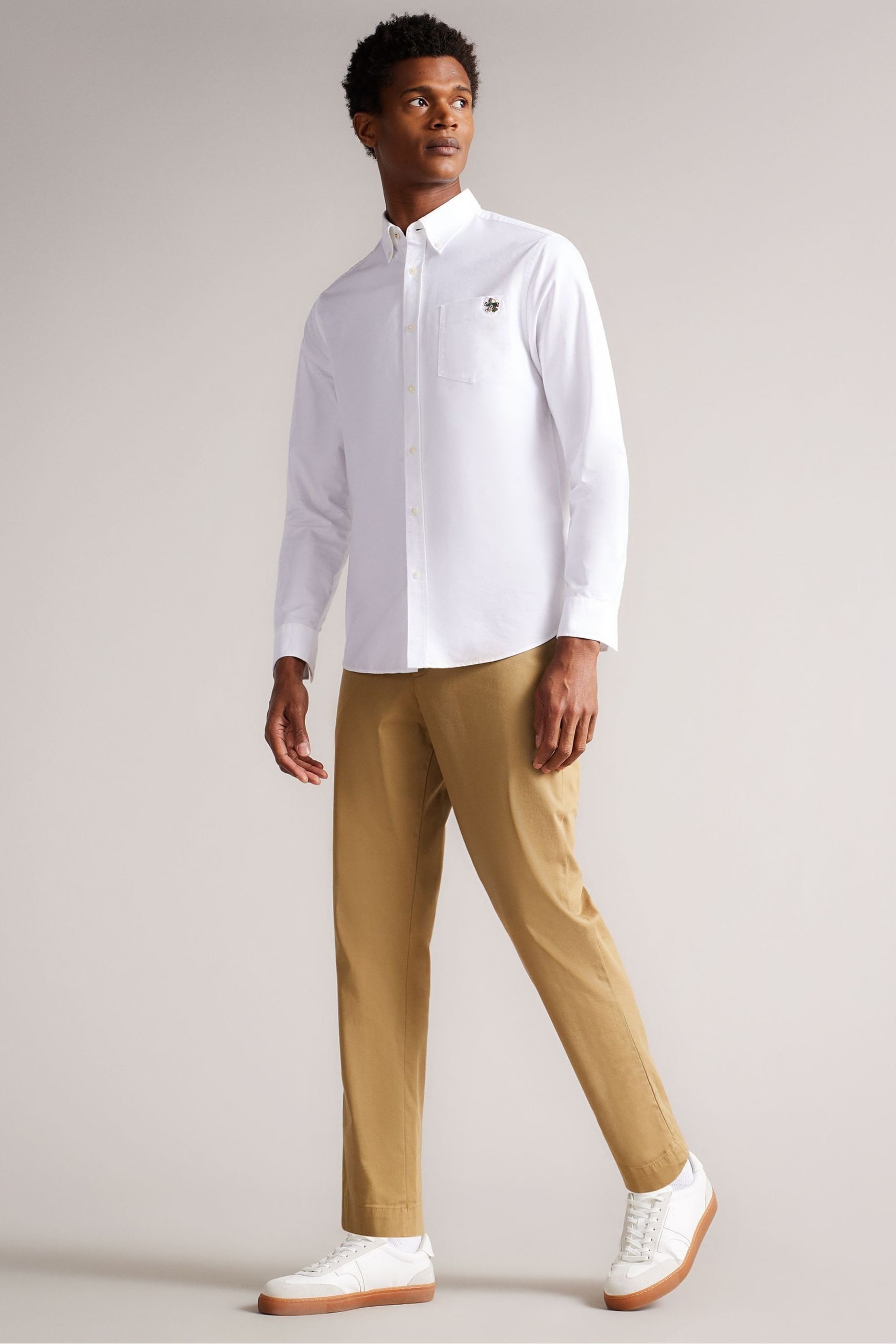 Ted Baker Natural Genbee Casual Relaxed Chinos - Image 3 of 6