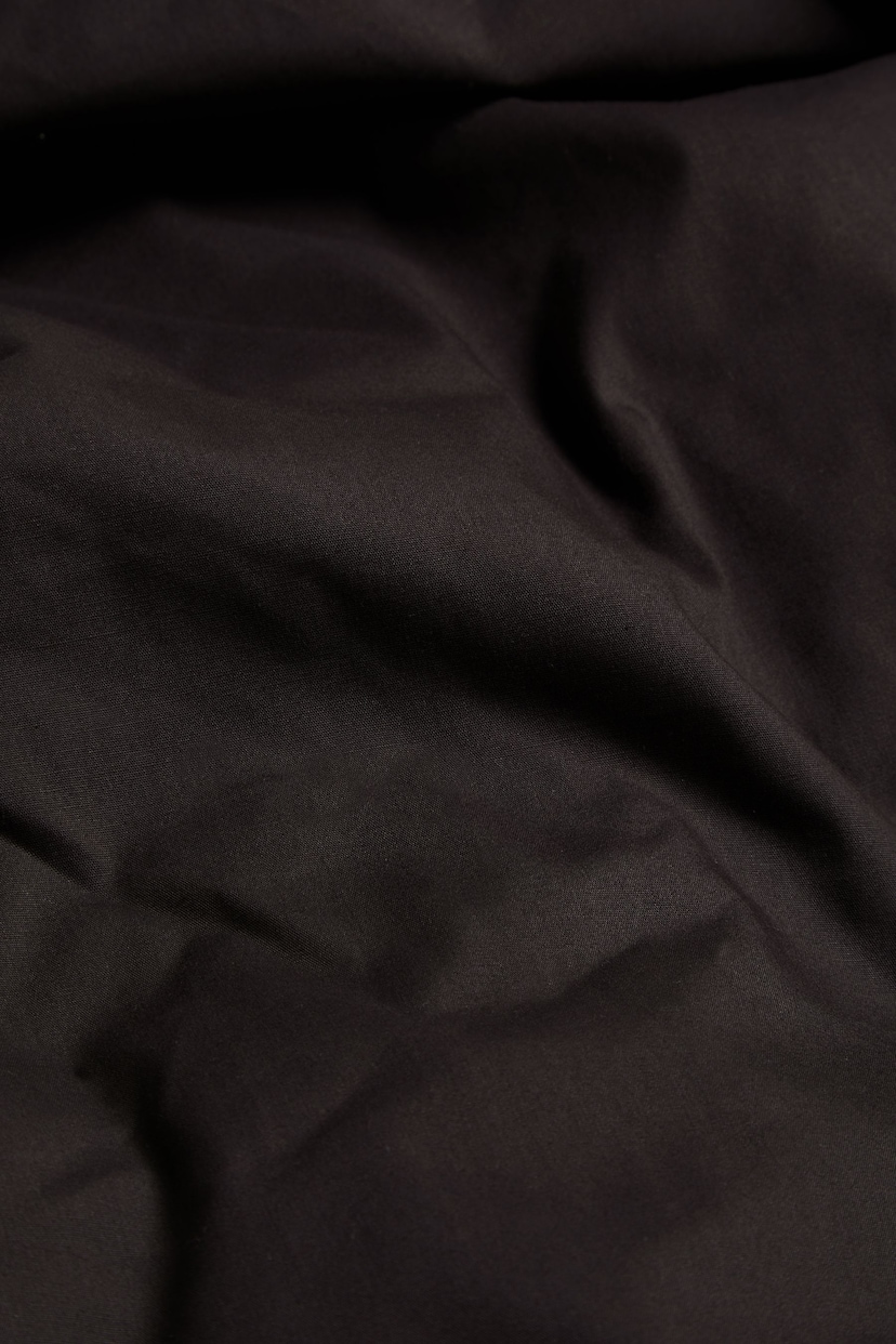Black Cotton Rich Plain Duvet Cover and Pillowcase Set - Image 3 of 4