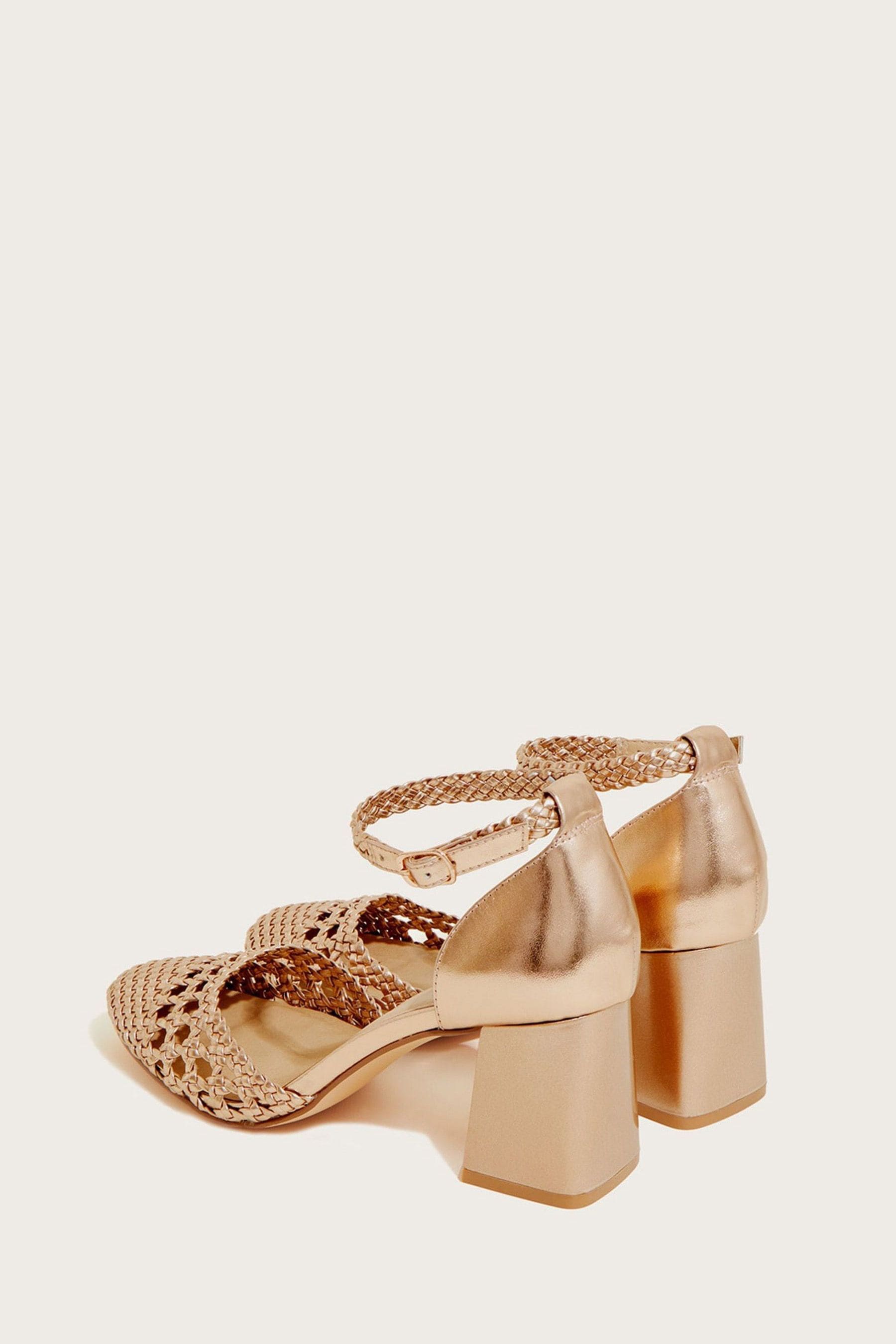 Buy Monsoon Natural Wendy Woven Closed Toe Block Heel Sandals from Next Luxembourg