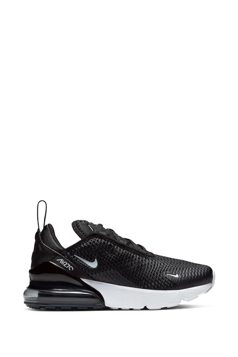 Nike Black/White Air Max 270 Junior Trainers - Image 1 of 6