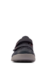 Clarks Navy Blue/Red Multi Fit Leather Dinosaur Trainers - Image 5 of 7