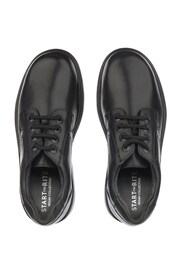 Start Rite Isaac Black Vegan Lace Up School Shoes F Fit - Image 5 of 6
