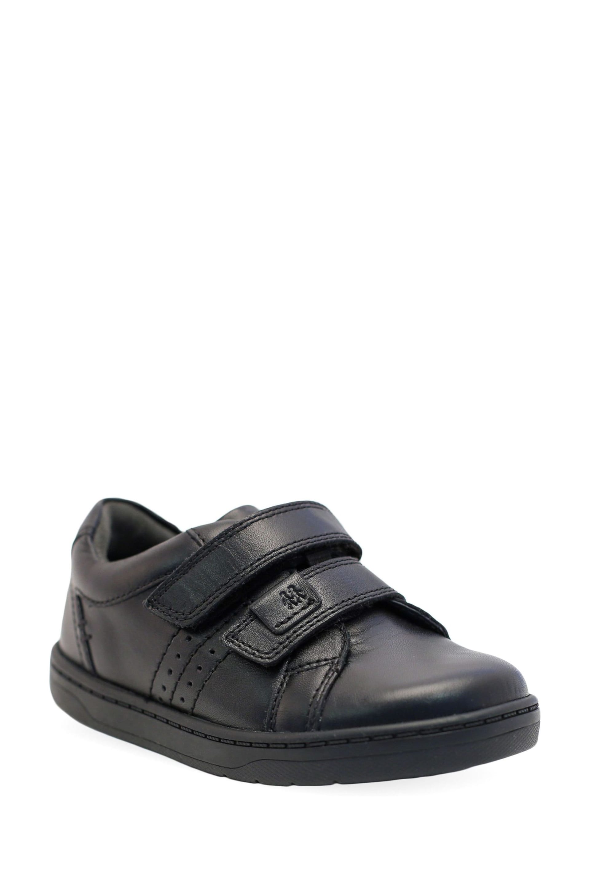 Start-Rite Explore Rip-Tape Black Leather Comfy School Shoes F Fit - Image 4 of 7