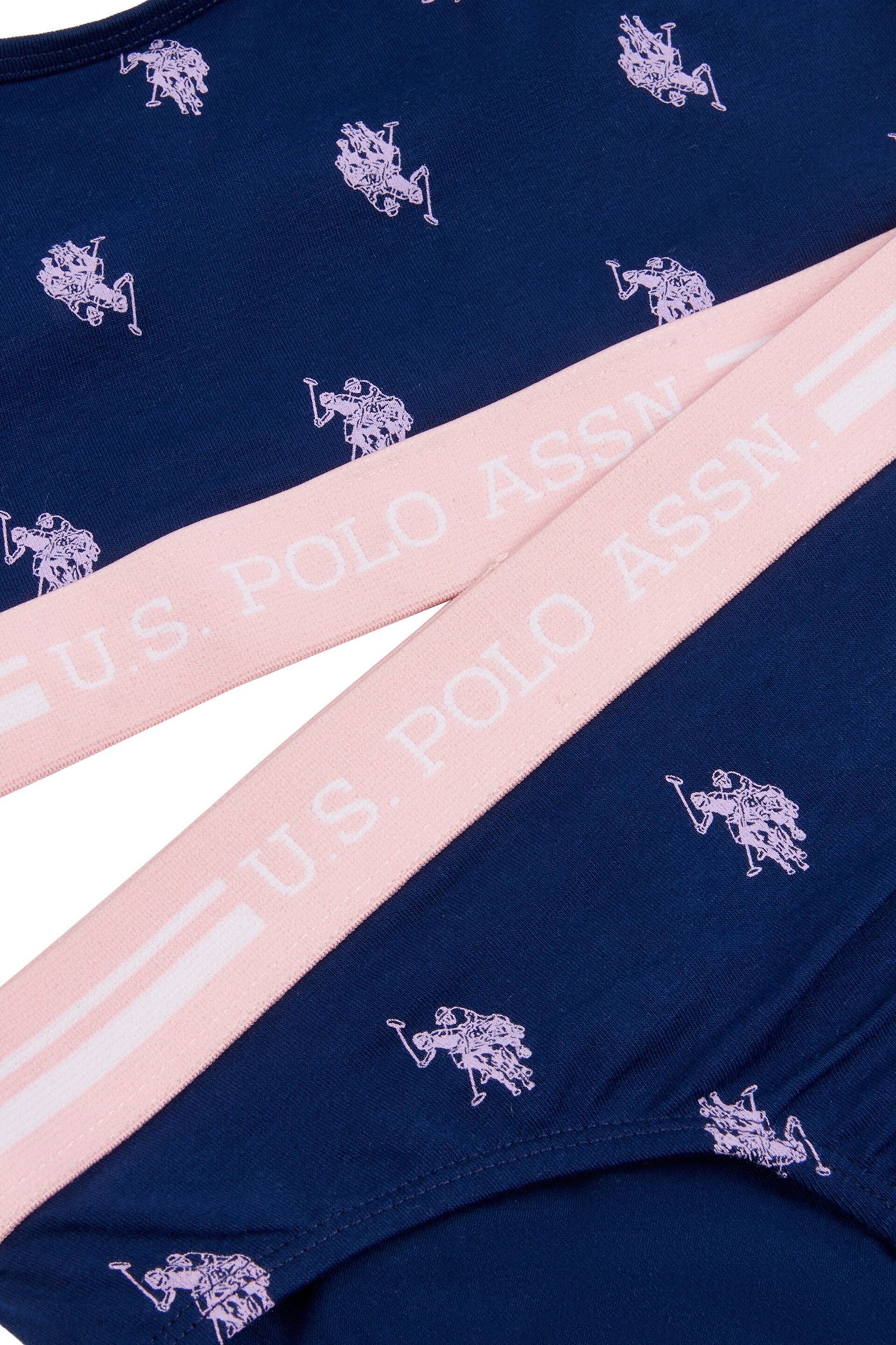 U.S. Polo Assn. Blue Bralette & Brief Underwear Set - Image 3 of 3
