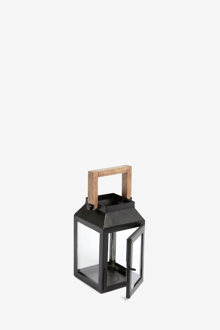 Black Bronx Metal Mini Lantern Candle Holder - Image 6 of 6