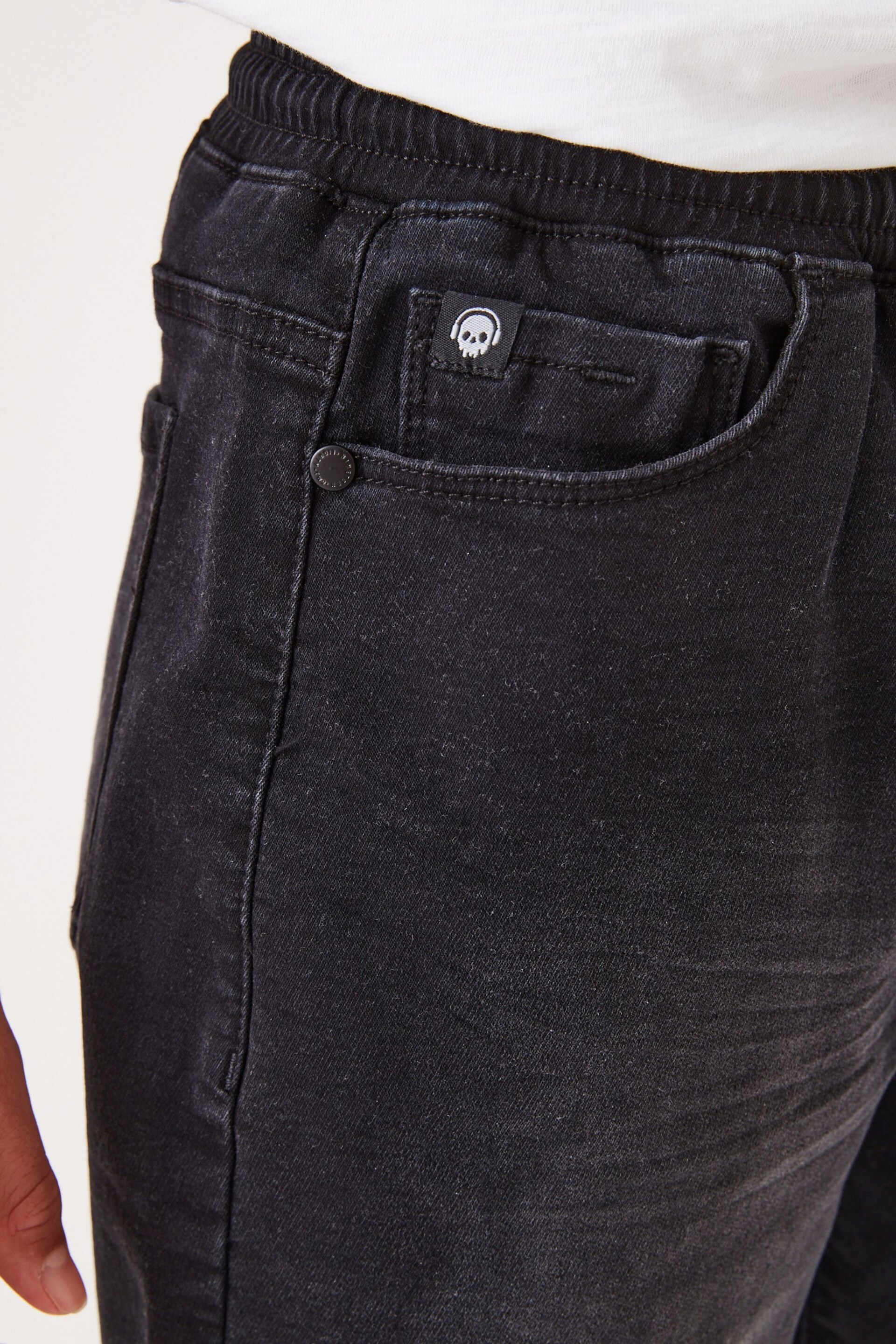 Black Jersey Denim Shorts (3-16yrs) - Image 5 of 8