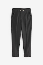 Longer Length Black Longer Length Senior Tapered Gold Snap School Trousers (9-18yrs) - Image 4 of 5