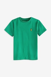 Multi Brights Short Sleeve Stag Embroidered T-Shirts 4 Pack (3-16yrs) - Image 6 of 6