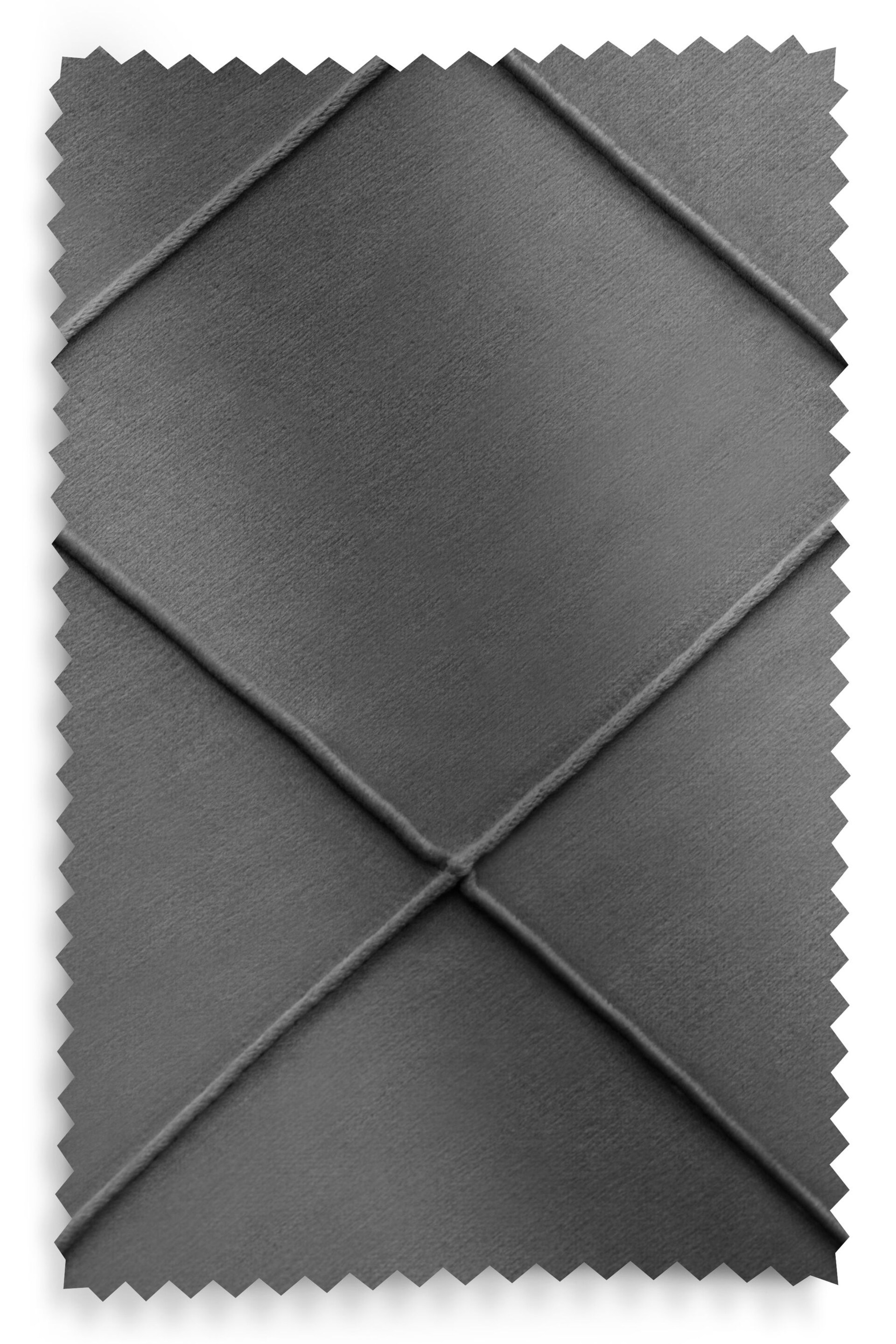 Grey Diamond Pleated Blackout Eyelet Curtains - Image 6 of 7