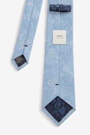 Light Blue Slim Tie Pocket Square And Lapel Pin Set - Image 3 of 4