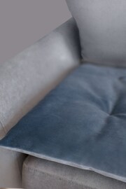 Lounging Hound Grey Sofa Protector Cushion in Slate Grey Lustre Velvet - Image 2 of 4