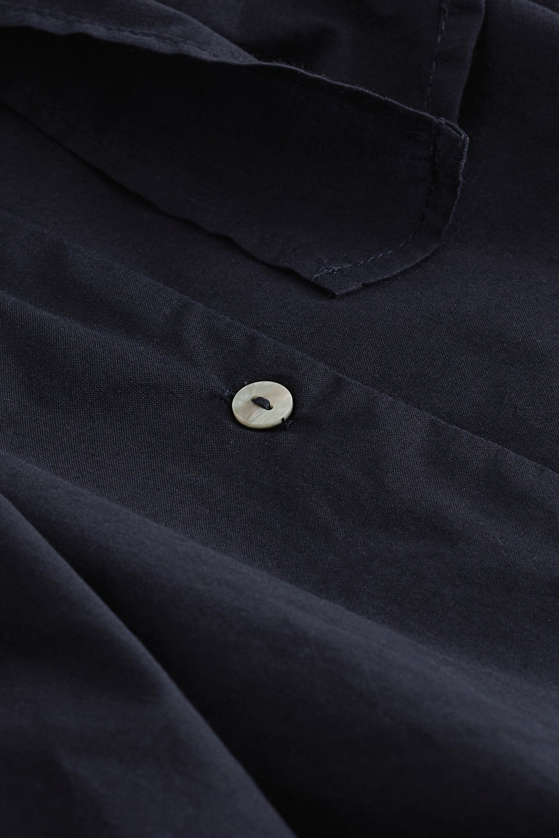 Navy Blue Tie Front Blouse - Image 6 of 6