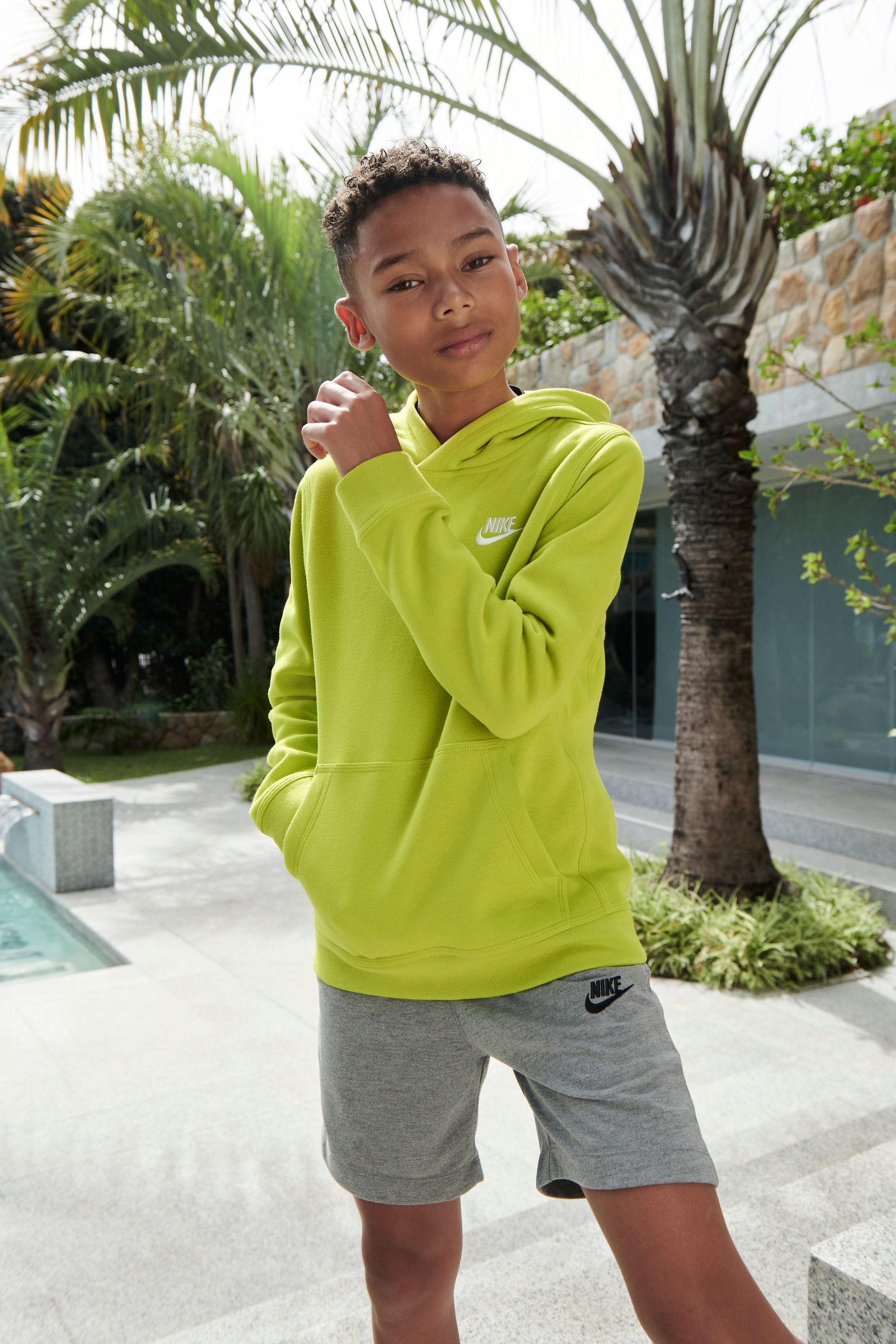 Buy Nike Lime Green Club Fleece Overhead Hoodie from Next Lithuania