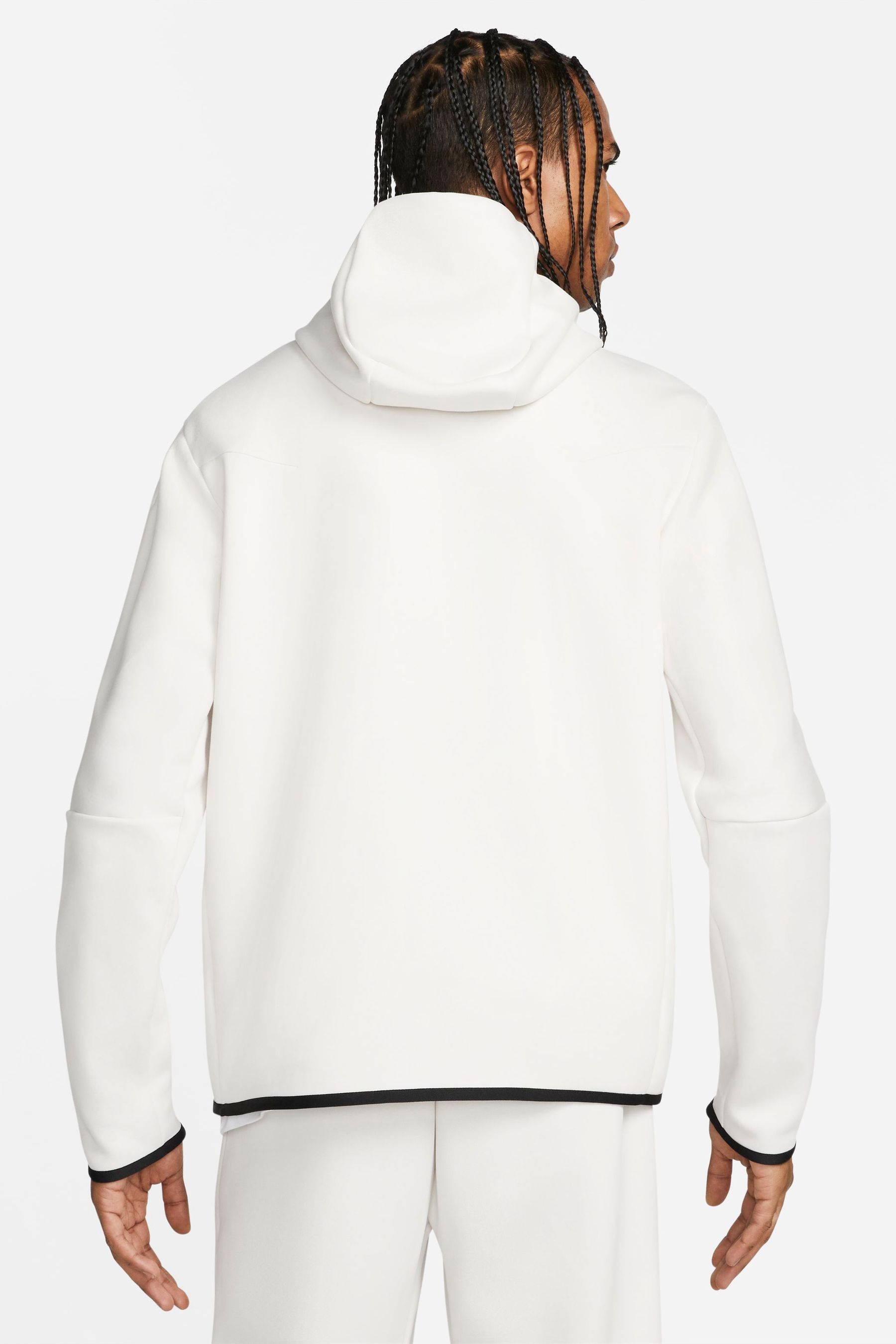 Buy Nike White Tech Fleece Zip Through Hoodie from Next Luxembourg