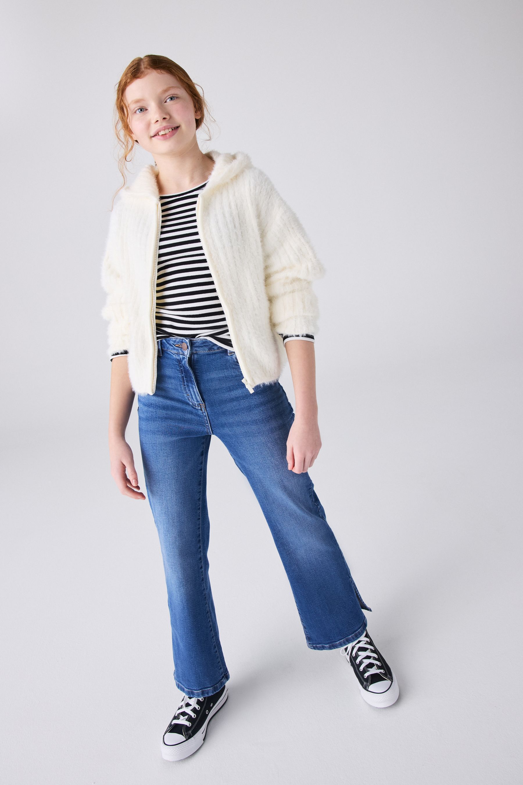 Black and white high top trainers shop