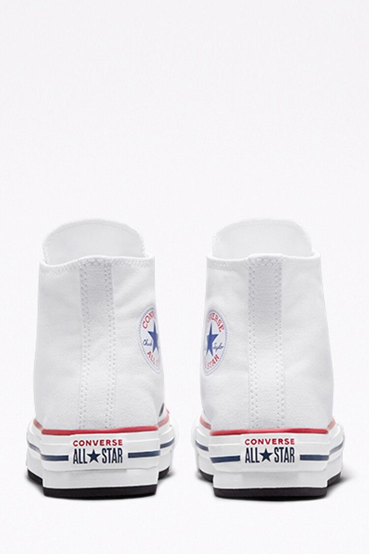 Converse White Eva Lift High Top Youth Trainers - Image 4 of 6