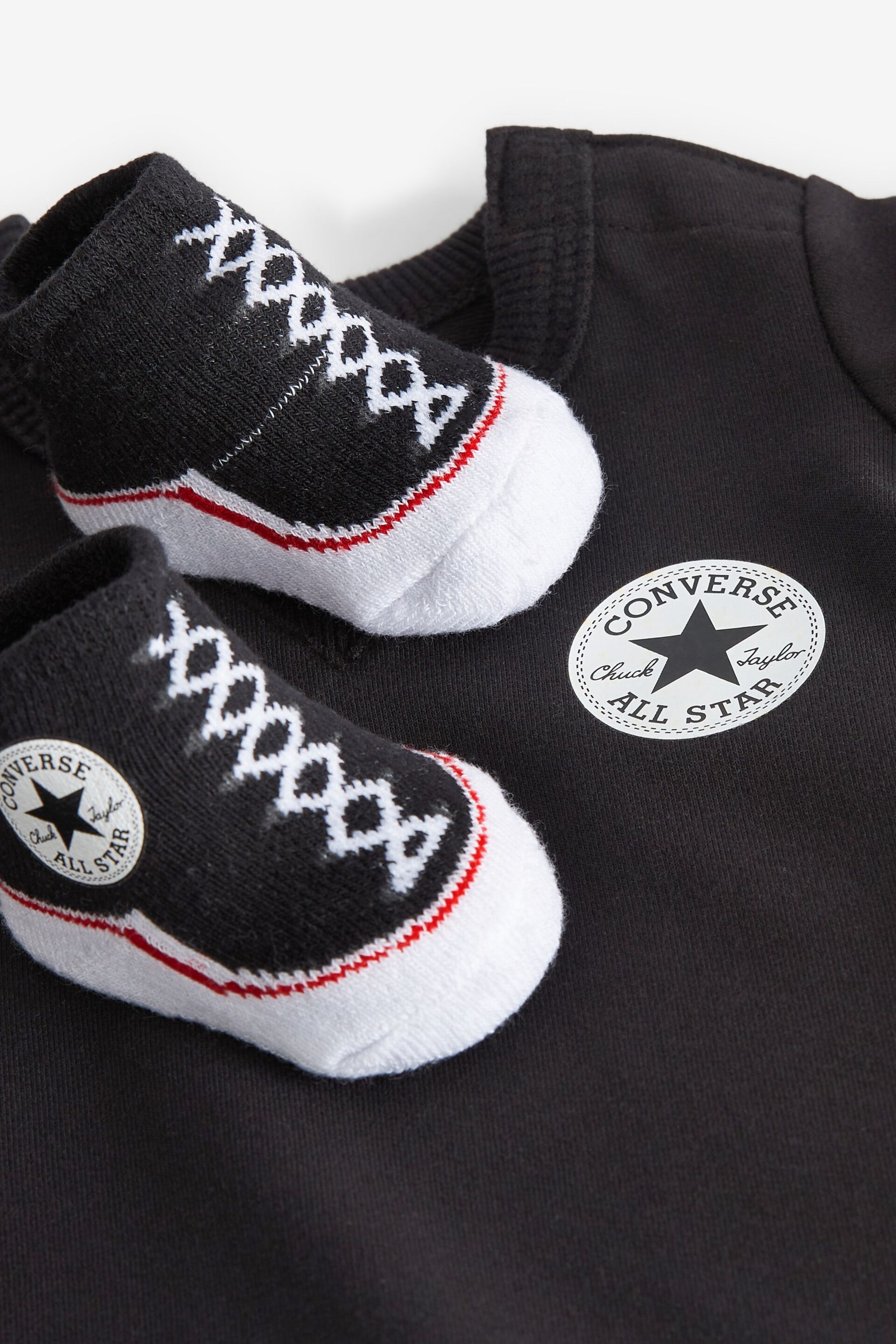 Converse Black Romper and Bootie Baby Set - Image 3 of 3