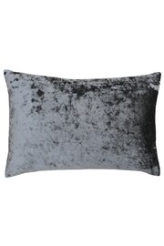 Riva Paoletti Pewter Grey Verona Crushed Velvet Rectangular Polyester Filled Cushion - Image 1 of 2