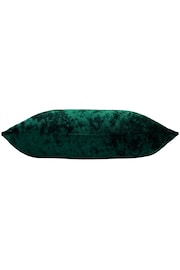 Riva Paoletti Emerald Green Verona Crushed Velvet Rectangular Polyester Filled Cushion - Image 2 of 3