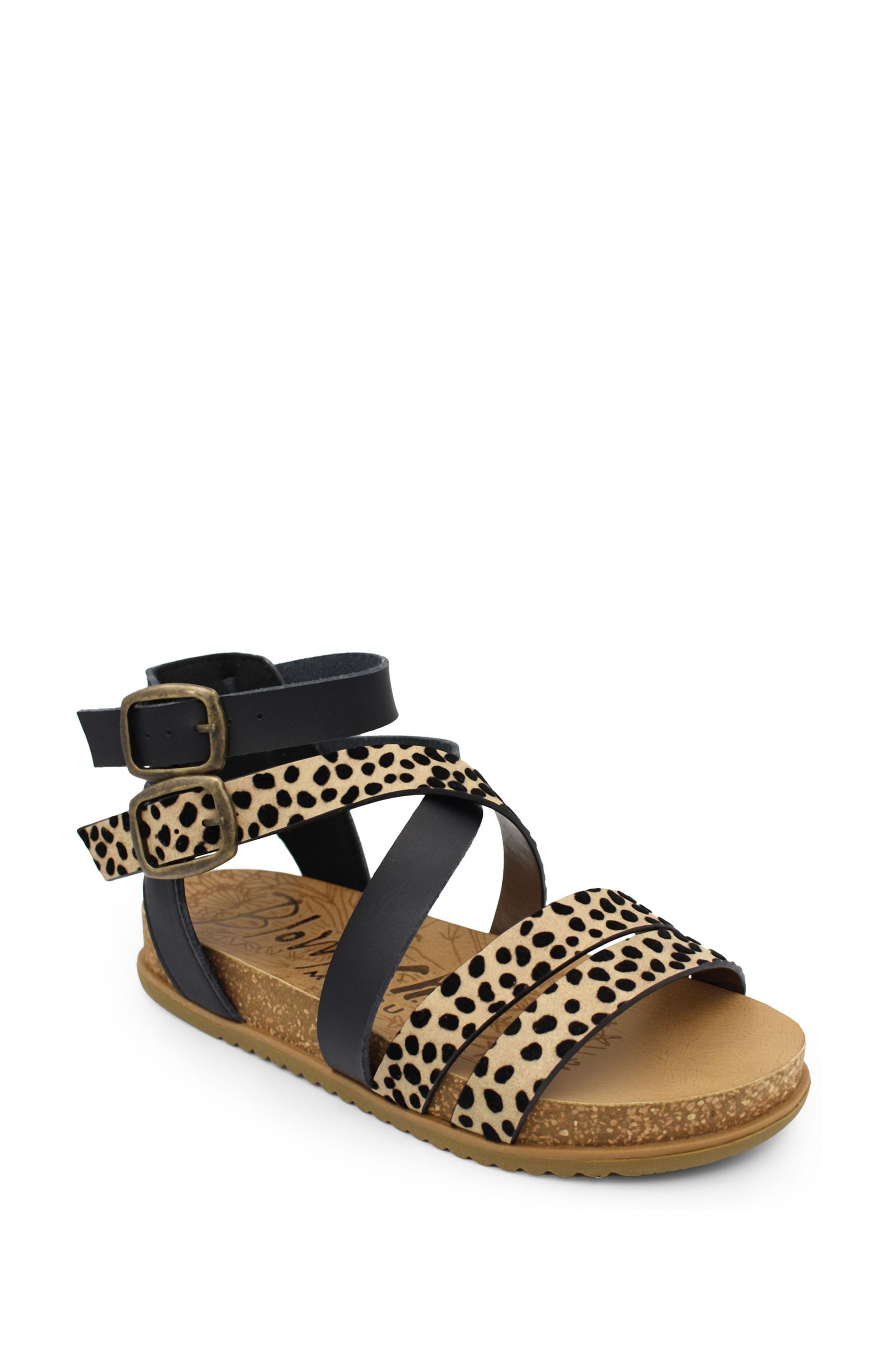 Blowfish leopard sandals clearance