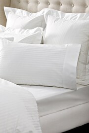 Sheridan Set of 2 White Millenia Classic Stripe 1200 Thread Count Pillowcases - Image 2 of 3