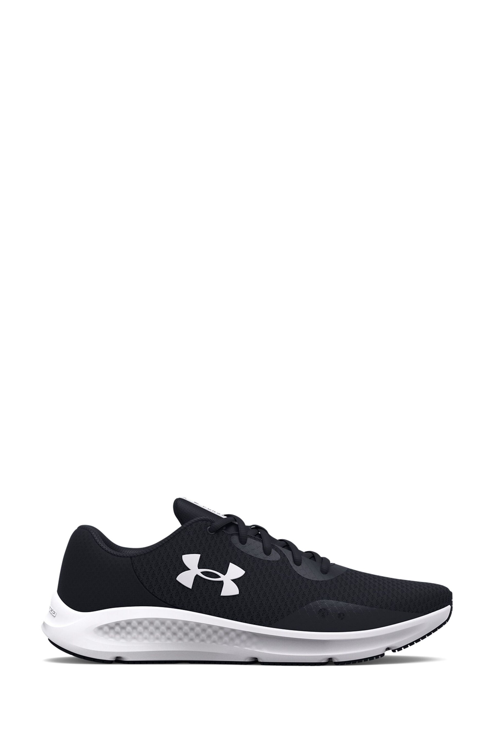 Under Armour Black/White Charged Pursuit 3 Trainers - Image 4 of 8