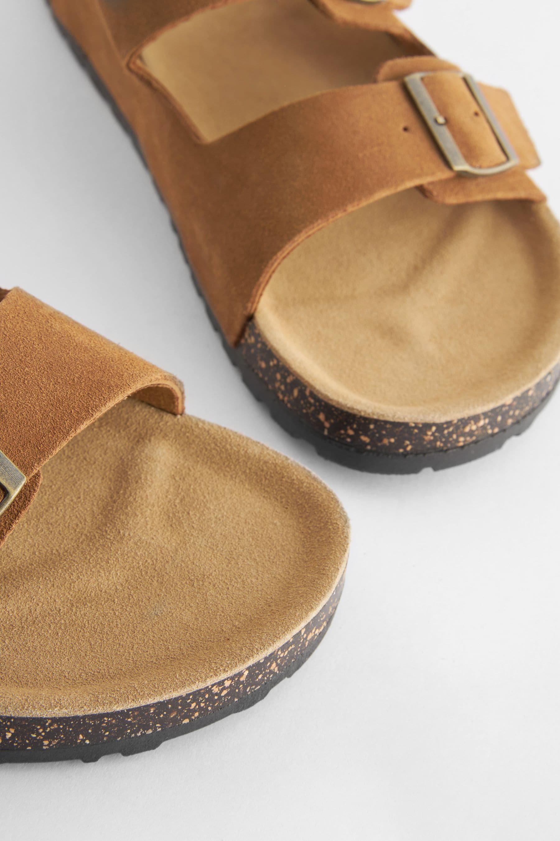 Buy Tan Brown Leather Two Buckle Sandals from Next Ukraine