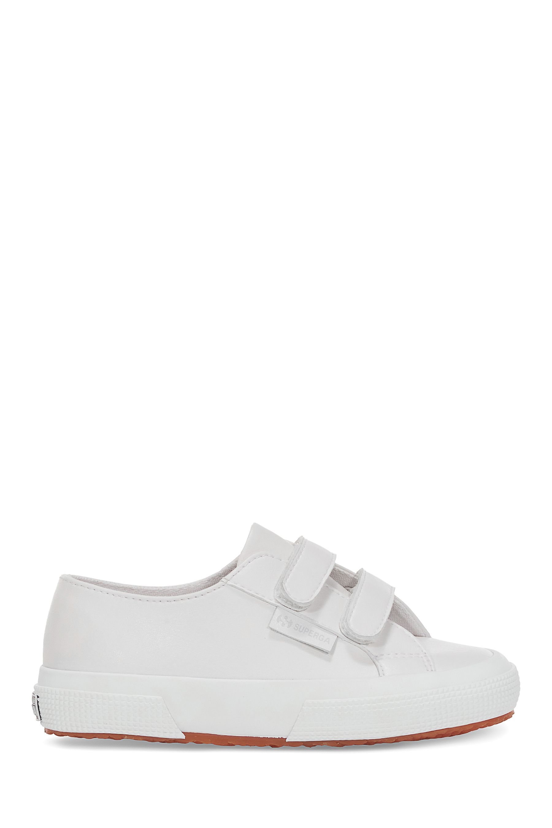 Buy Superga 2750 Kids Cotu Vegan Faux White Leather Strap Trainers from Next Luxembourg