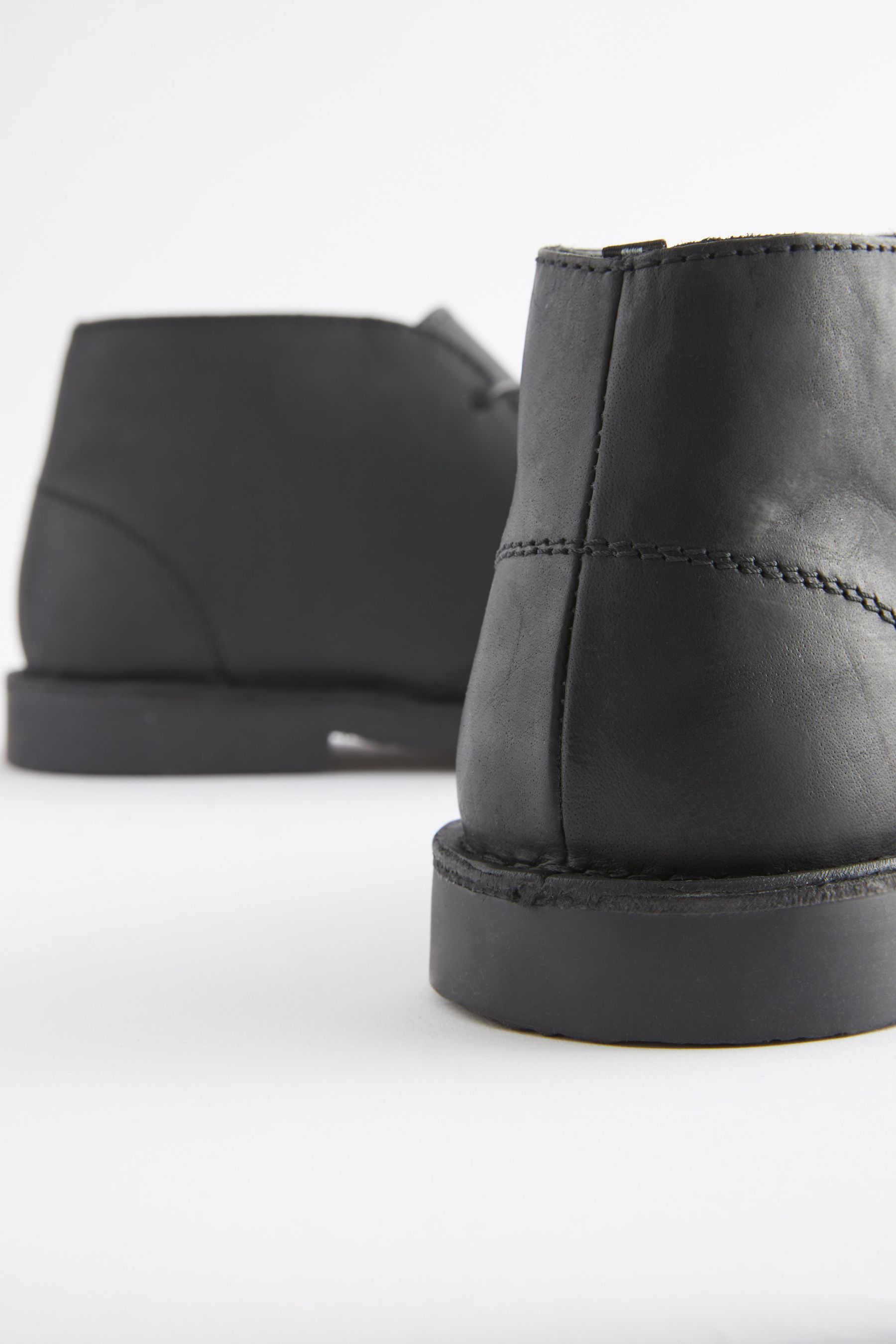 Black leather desert boots mens store