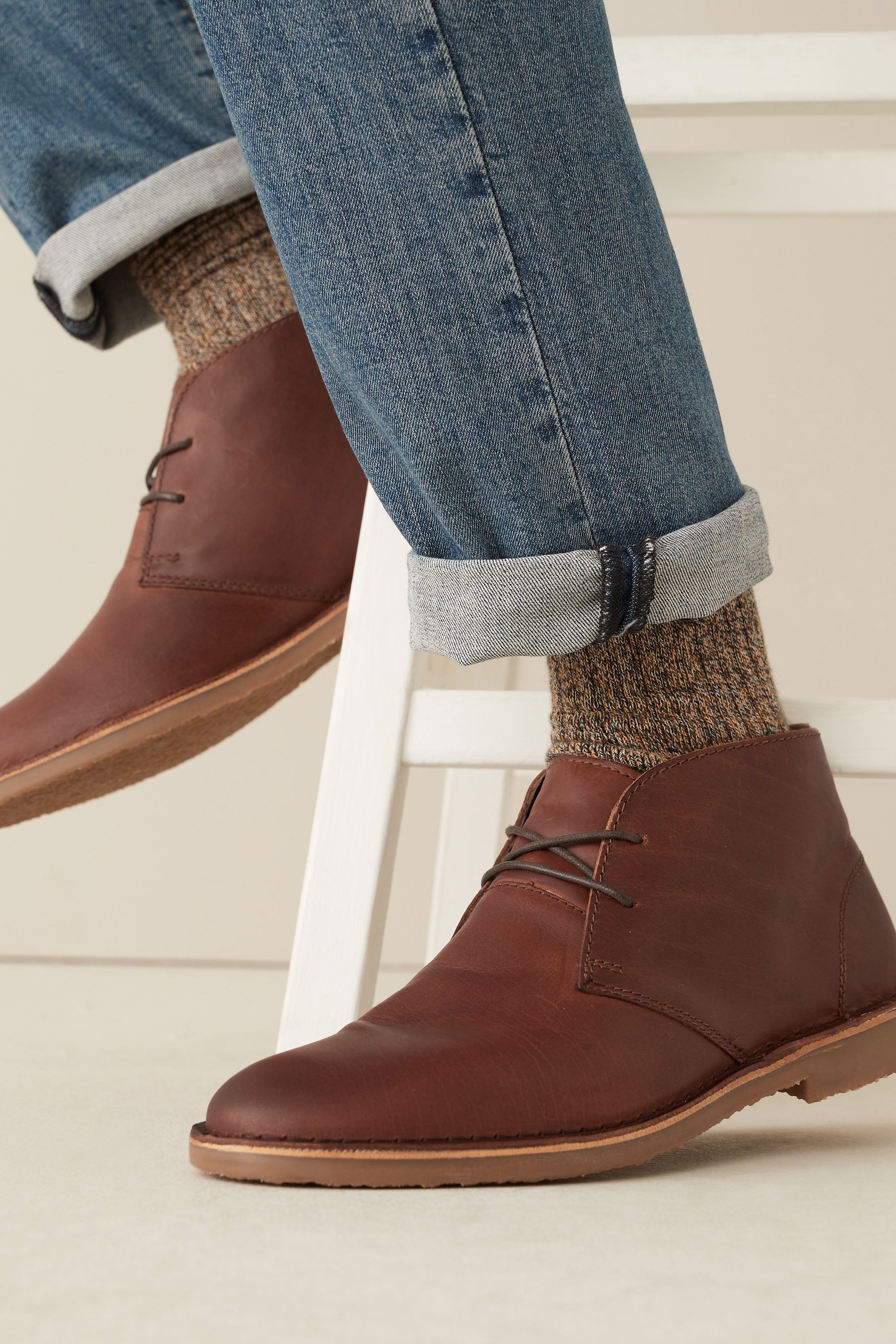 Next mens boots tan outlet