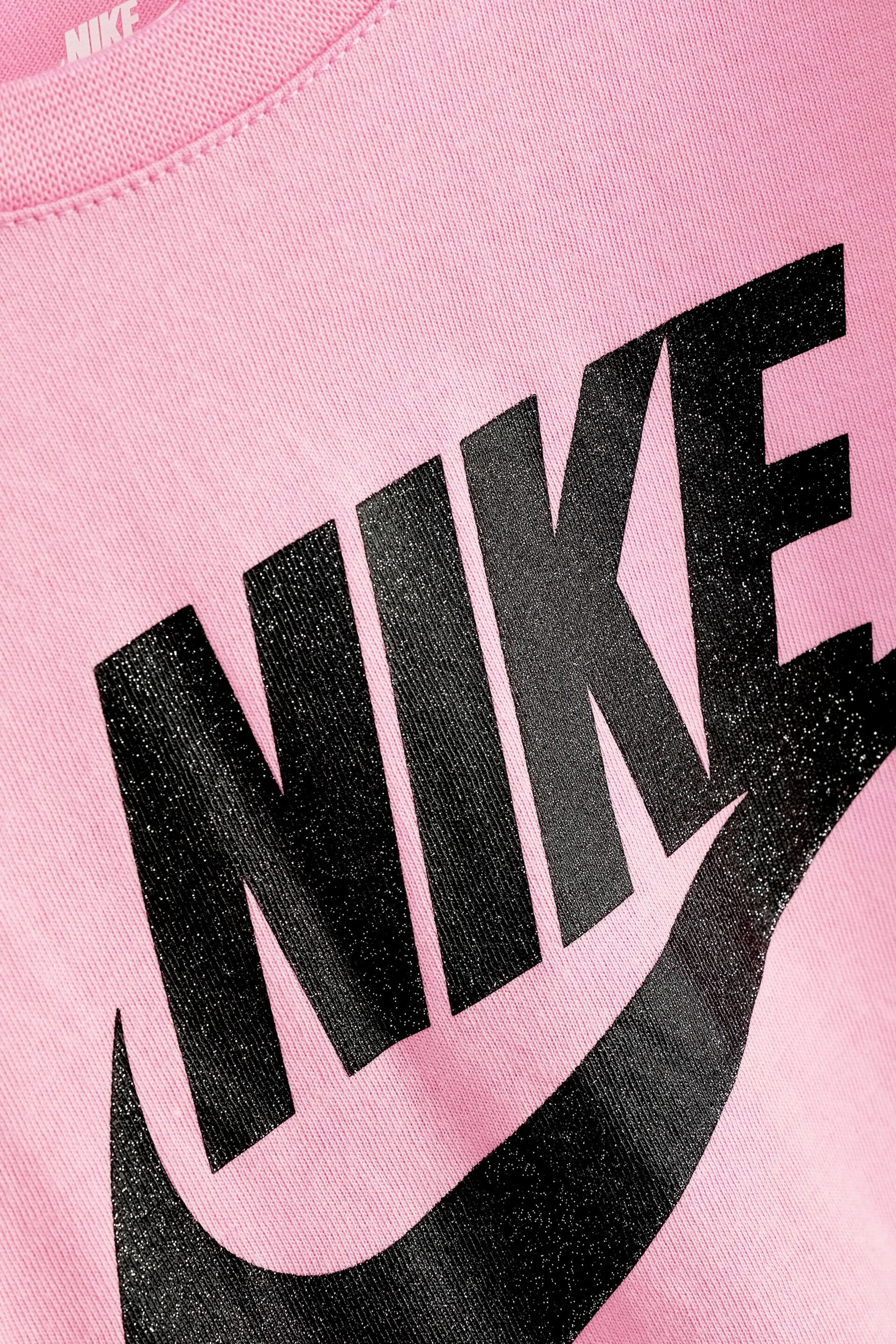 Nike Pink Little Kids Futura Short Sleeve T-Shirt - Image 3 of 4
