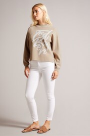 Ted Baker Natural Emallly Branded Jacquard Knit Jumper - Image 3 of 6