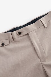 Joules Neutral Slim Textured Suit Trousers - Image 7 of 9