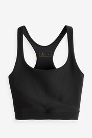 Black Active Square Neck Cropped Sports Top - Image 7 of 8