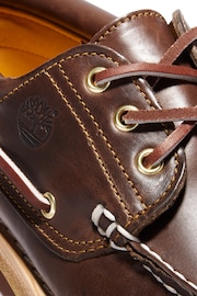 Timberland Brown 3 Eye Lug Boat Shoes - Image 5 of 5