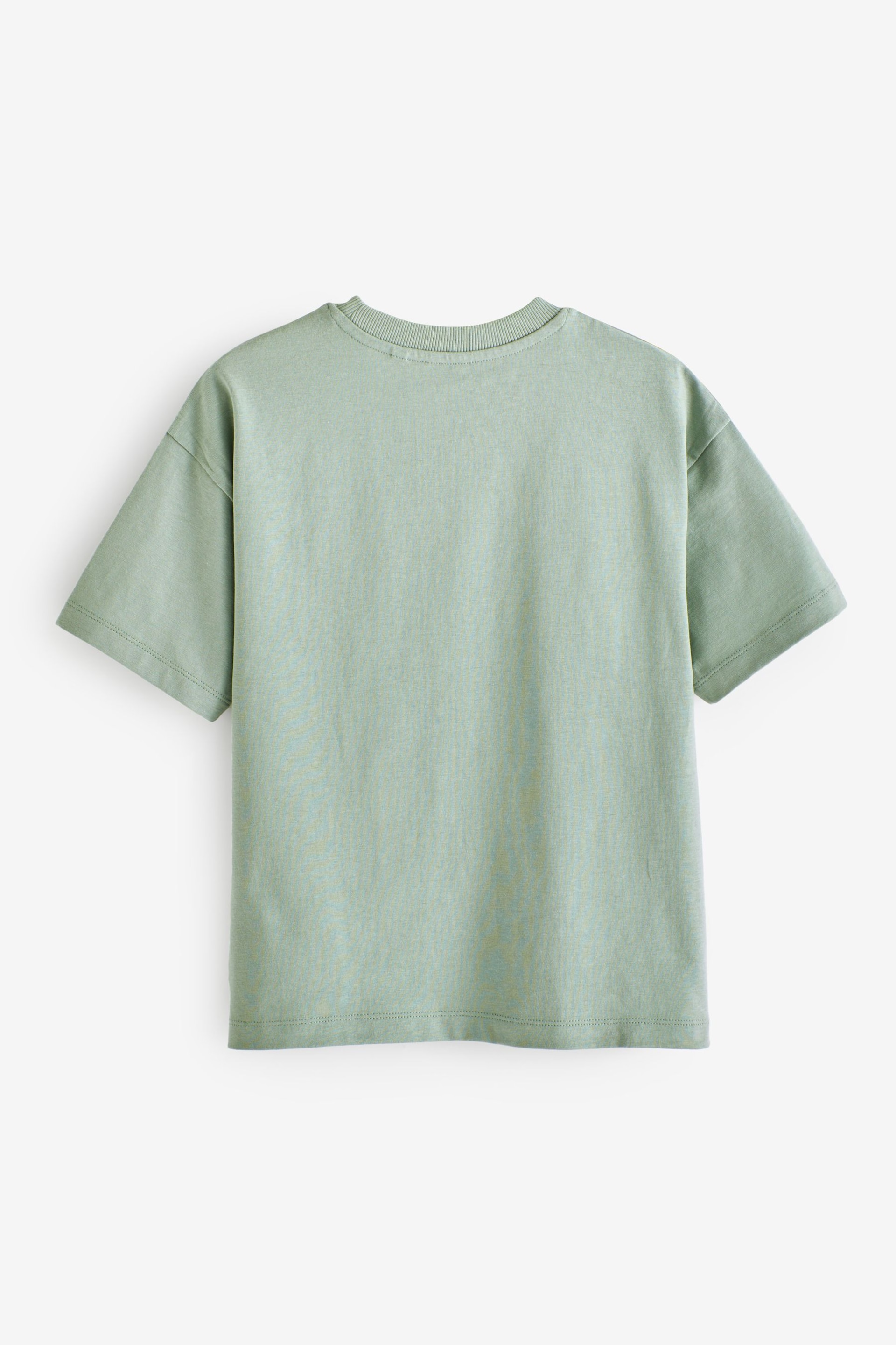 Green Mineral Relaxed Cotton Short Sleeve T-Shirt (3-16yrs) - Image 4 of 5