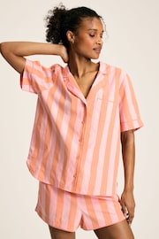 Joules Olivia Pink Striped Pyjama Set - Image 3 of 6