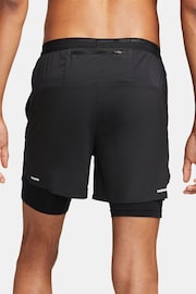 Nike Black Dri-FIT Stride 5 Inch 2-in-1 Running Shorts - Image 2 of 14