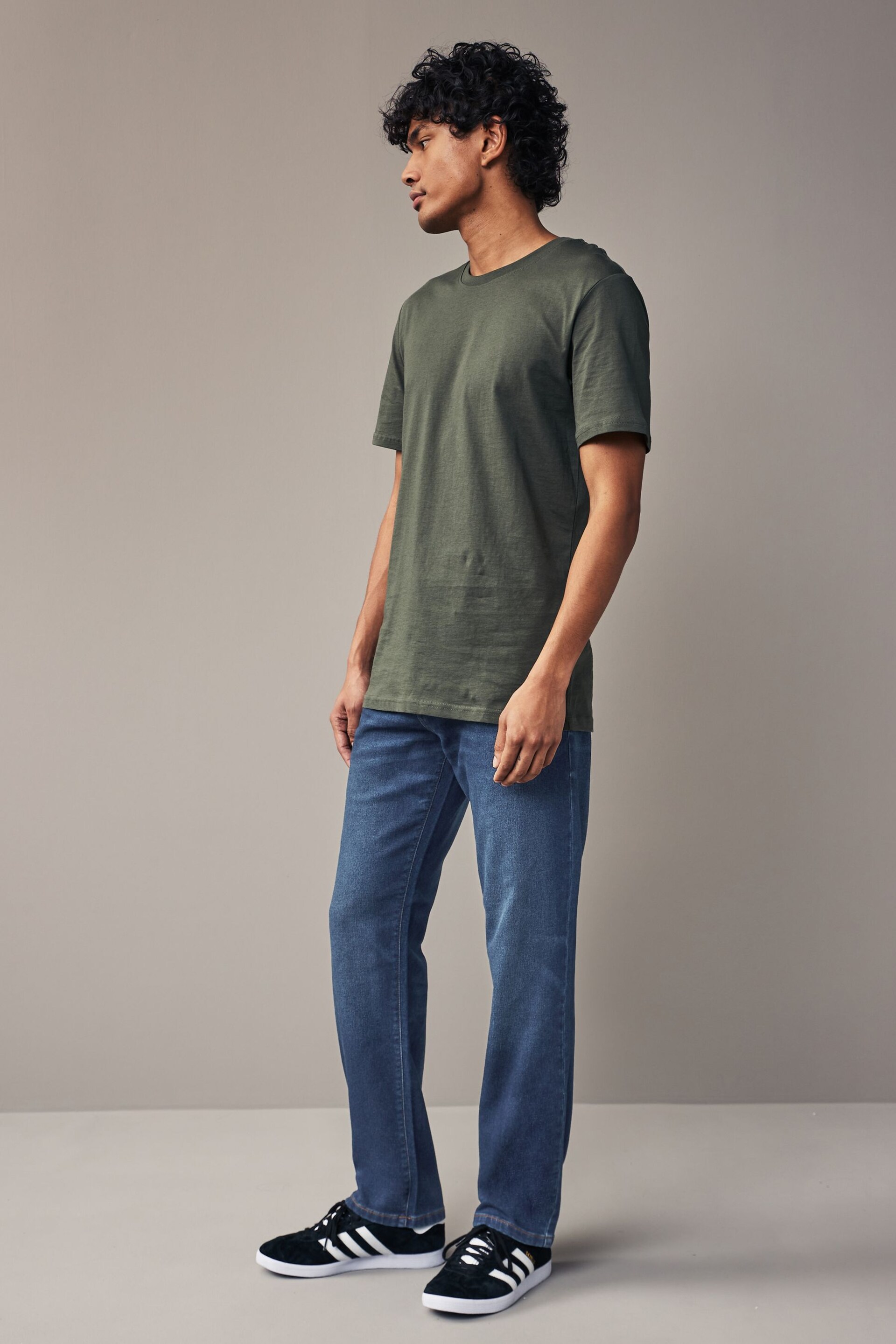 Blue Straight Fit Comfort Stretch Jeans - Image 3 of 10